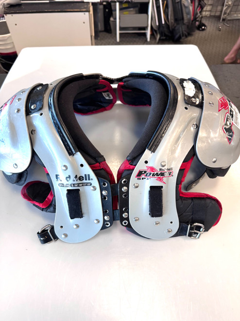 Vist Large View of Product Image Which is Used Riddell SPX QB/WR FB Shoulder Pads Grey SM