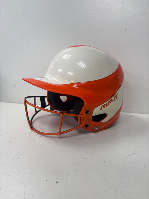 Vist Large View of Product Image Which is Used RIP-IT RIPIT Batting Helmet w/Mask Orange S/M