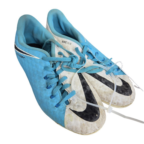 Vist Large View of Product Image Which is Used Nike HYPERVENOM CLEATS 2.5 Soccer Cleats White Junior 02.5
