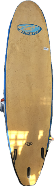 Vist Large View of Product Image Which is Used SUNSET SOFTTOP Surfboard Royal Blue 7Ft 2In