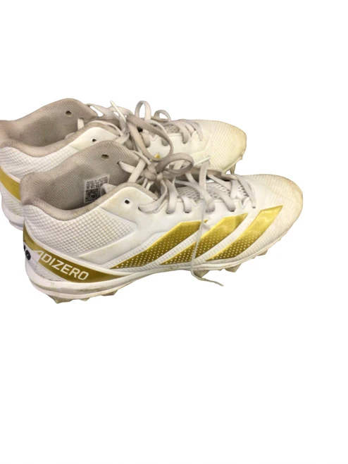 Vist Large View of Product Image Which is Used Adidas Adult FB Cleats White Senior 10