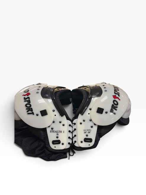 Vist Large View of Product Image Which is Used PRO SPORT SHOULDER PADS FB Shoulder Pads White XL