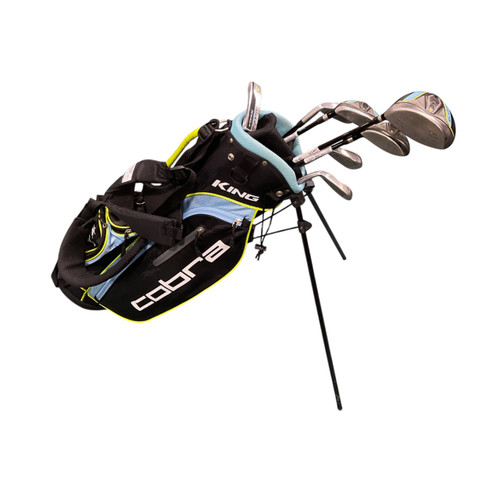 Vist Large View of Product Image Which is Used Cobra KING COBRA JUNIOR 8 PC Jr Package Set RH Black And Carolina Blue 8 Piece