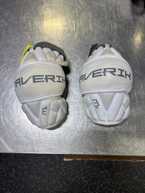 Vist Large View of Product Image Which is Used Maverik MX Lacrosse Arm Pads/Guards White MD