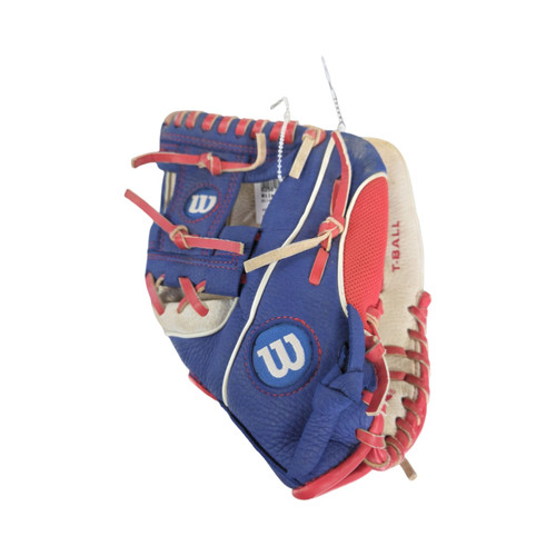 Vist Large View of Product Image Which is Used Wilson A200 GLOVE 10 BB/SB Glove RH Throw White 10"