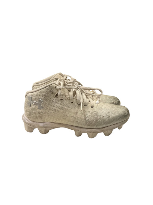 Vist Large View of Product Image Which is Used Under Armour Jr FB Cleats White Junior 04