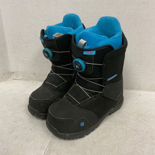 Vist Large View of Product Image Which is Used Burton ZIPLINE BOA Boys Snowboard Boots Black Senior 7