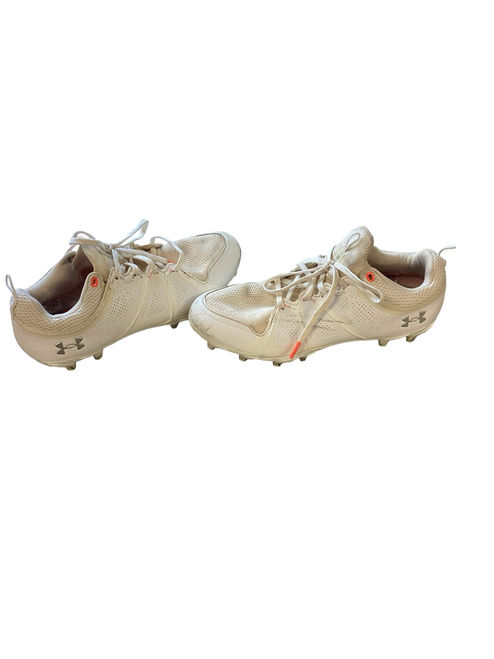 Vist Large View of Product Image Which is Used Under Armour GLORY LAX Cleats Womens White Senior 9