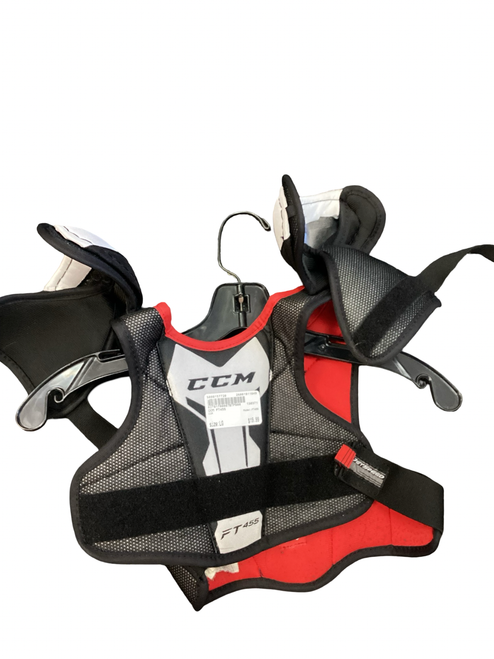 Vist Large View of Product Image Which is Used CCM FT455 Junior Shoulder Pads LG