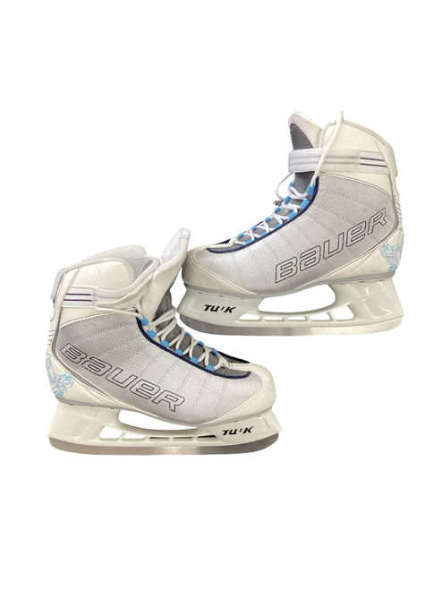 Vist Large View of Product Image Which is Used Bauer SOFT BOOT SKATES Womens Softboot Skate White Senior 10