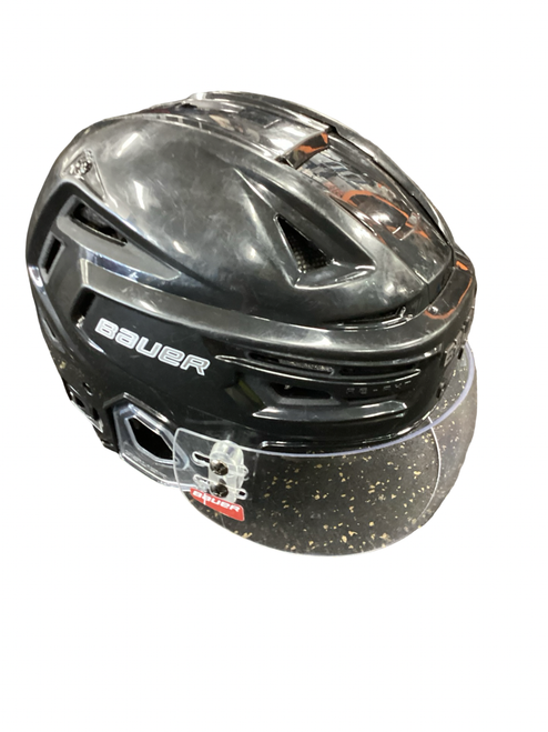 Vist Large View of Product Image Which is Used Bauer RE-AKT 150 Helmet Half Visor Combo Black MD
