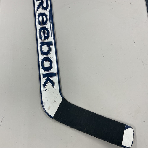 Vist Large View of Product Image Which is Used Reebok 16K Senior Goalie Stick Navy And White 25"