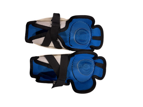 Vist Large View of Product Image Which is Used Easton ENERGY Junior Shin Guards White 8"
