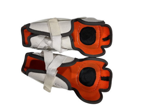 Vist Large View of Product Image Which is Used Easton Junior Shin Guards White 9"