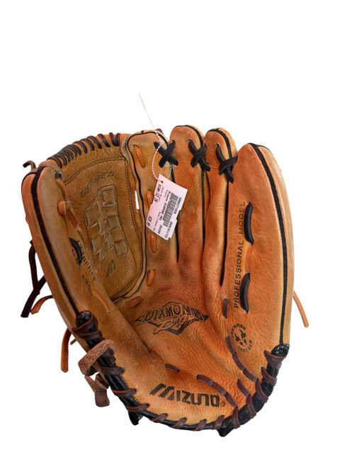 Vist Large View of Product Image Which is Used Mizuno DIAMOND PRO BB/SB Glove RH Throw Brown 13"