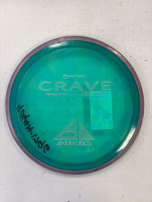 Vist Large View of Product Image Which is Used Axiom CRAVE Disc Golf Driver Green