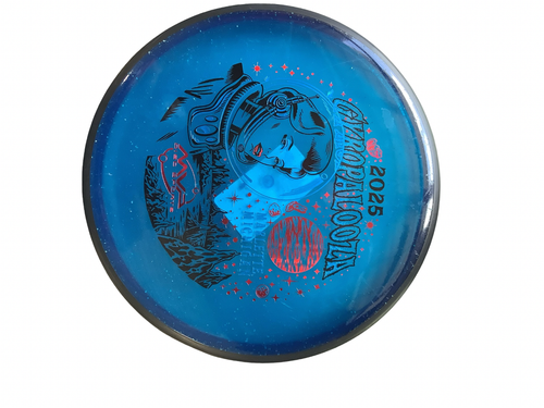Vist Large View of Product Image Which is Used MVP 2025 GYROPALOOZA Disc Golf Putter Royal Blue