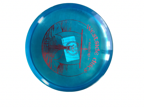Vist Large View of Product Image Which is Used Westside WARSHIP Disc Golf Mid Range Royal Blue