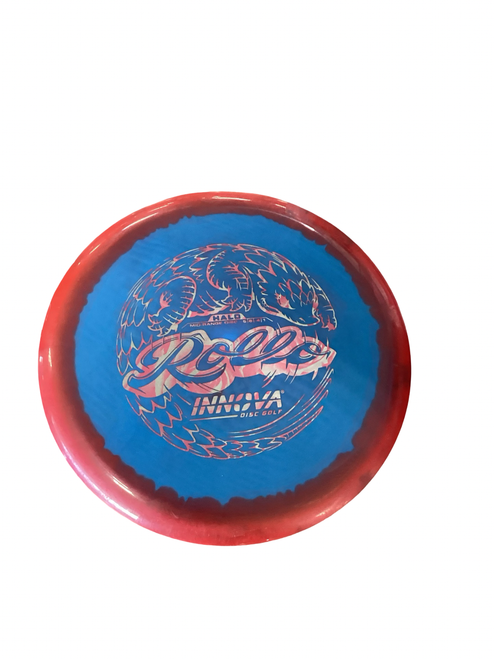 Vist Large View of Product Image Which is Used Innova HALO ROLLO Disc Golf Mid Range Royal Blue