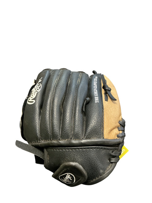 Vist Large View of Product Image Which is Used Rawlings PM105RB PLAYMAKER SERIES BB/SB Glove LH Throw Black 10 1/2"