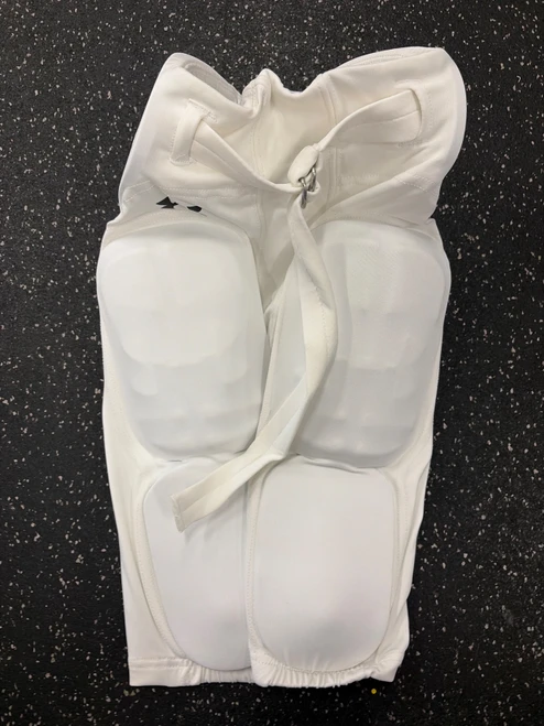 Vist Large View of Product Image Which is Used Under Armour Youth FB Integrated Pants White SM
