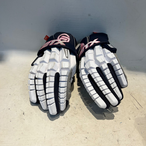 Vist Large View of Product Image Which is Used STX SURGEON GLOVES Lacrosse Gloves Mens Navy Blue 19 1/2"