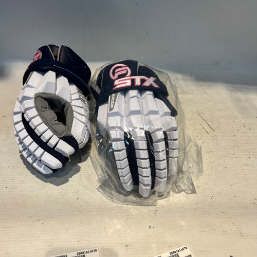 Vist Large View of Product Image Which is Used STX SURGEON GLOVES Lacrosse Gloves Mens Navy Blue 19 1/2"