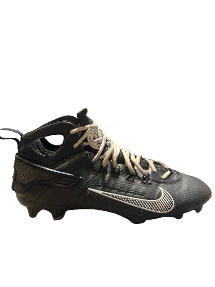 Vist Large View of Product Image Which is Used Nike HUARACHE 9 ELITE MID LAX SZ 10.0 LAX Cleats Mens Black Senior 10