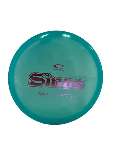 Vist Large View of Product Image Which is Used Latitude 64 Opto Sinus 176g Disc Golf Putter Carolina Blue 