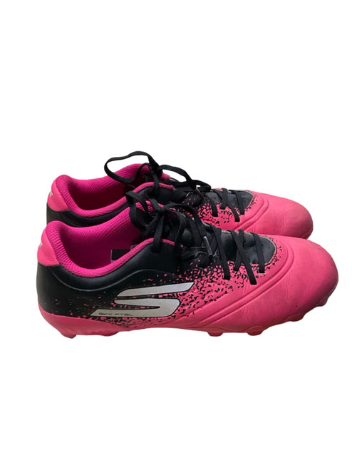 Vist Large View of Product Image Which is Used Sketchers Soccer Cleats Pink Senior 5