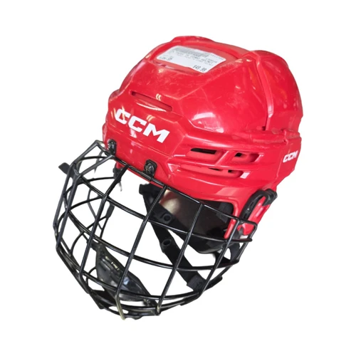 Vist Large View of Product Image Which is Used CCM TACKS 70 COMBO HELMET Helmet Cage Combo Red SM