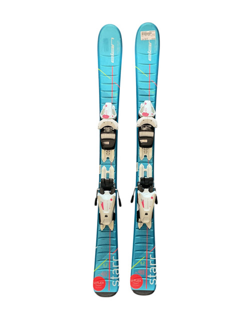 Vist Large View of Product Image Which is Used Elan STARR Girls DH Ski/Binding Royal Blue 100 cm