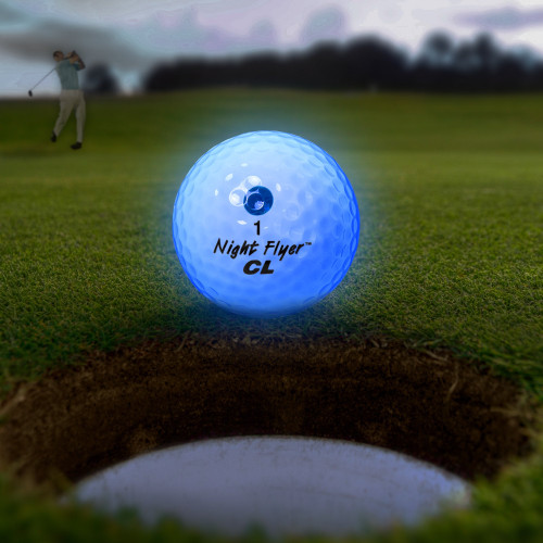 Vist Large View of Product Image Which is New Night Flyer Glow Golf Balls- LED