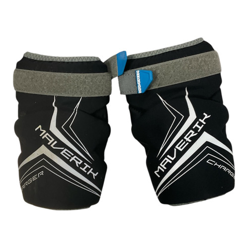 Vist Large View of Product Image Which is Used Maverik CHARGER Lacrosse Arm Pads/Guards Black MD