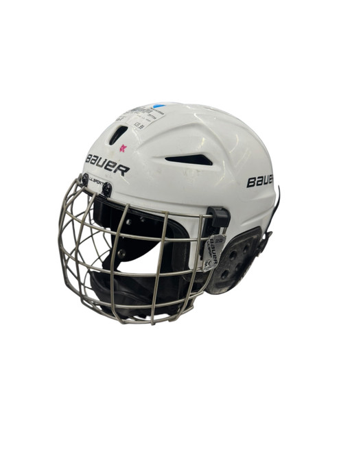 Vist Large View of Product Image Which is Used Bauer LIL SPORT Helmet Cage Combo White XS