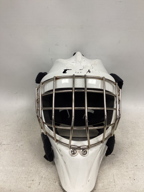 Vist Large View of Product Image Which is Used CCM CCM GFL1.5 Junior Goalie Helmet/Mask White S/M