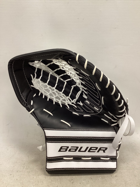 Vist Large View of Product Image Which is Used Bauer GSX CATCHER Junior Goalie Catcher White And Black