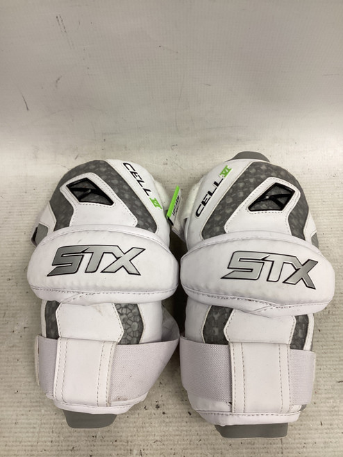 Vist Large View of Product Image Which is Used STX CELL IV Lacrosse Arm Pads/Guards White MD