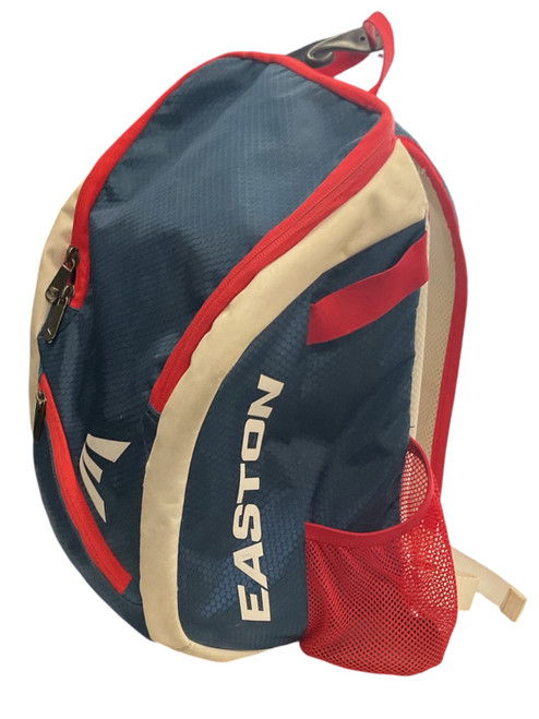 Vist Large View of Product Image Which is Used Easton ELITE BACKPACK BB/SB Player Backpack White/Royal/Red
