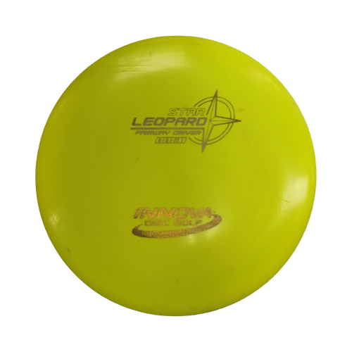 Vist Large View of Product Image Which is Used Innova STAR LEOPARD Disc Golf Mid Range Yellow 178g