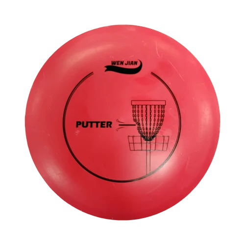 Vist Large View of Product Image Which is Used WEN JIAN PUTTER Disc Golf Putter Red 170g