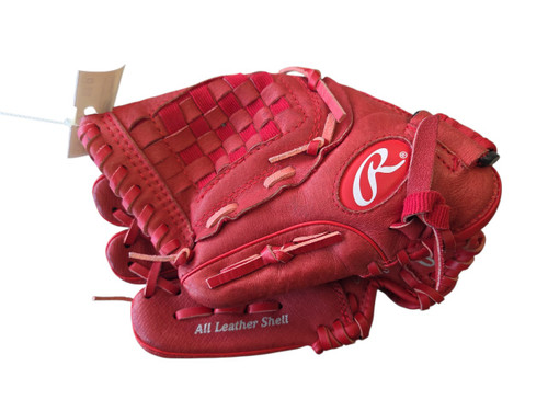 Vist Large View of Product Image Which is Used Rawlings HIGHLIGHT BB/SB Glove LH Throw Red 10 1/2"