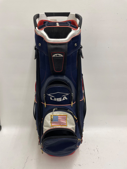 Vist Large View of Product Image Which is Used Sun Mountain SUN MOUNTAIN C130 Mens Cart Bag White/Red/Navy