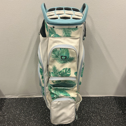 Vist Large View of Product Image Which is Used Ogio WOODE 15 Womens Cart Bag White And Green