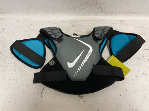 Vist Large View of Product Image Which is Used Nike VAPOR LT Lacrosse Shoulder Pads Black And Grey MD