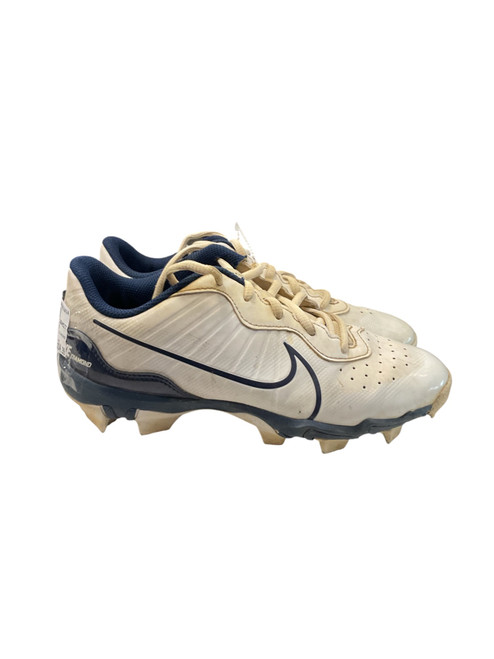 Vist Large View of Product Image Which is Used Nike DIAMOND BB/SB Cleats Carolina Blue And White Junior 05.5