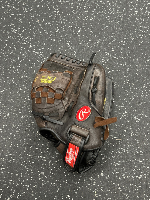 Vist Large View of Product Image Which is Used Rawlings HFP125BRNB BB/SB Glove RH Throw Black 12 1/2"