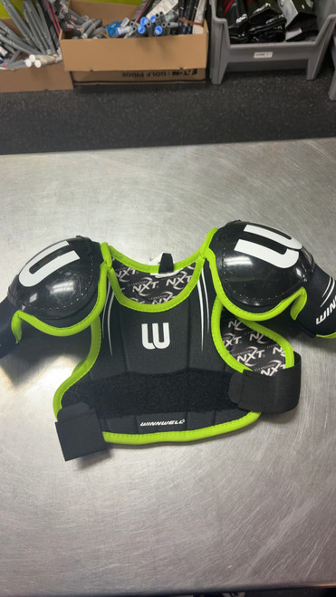 Vist Large View of Product Image Which is Used WinnWell NXT Youth Shoulder Pads SM