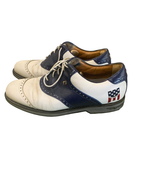 Vist Large View of Product Image Which is Used Foot Joy Mens Golf Shoes Navy Blue Senior 11.5