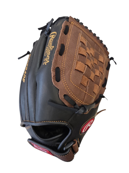 Vist Large View of Product Image Which is Used Rawlings RENEGADE BB/SB Glove RH Throw Brown 12 1/2"